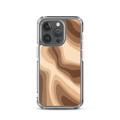 Brown Whirl Clear Case