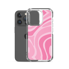 Pink Swirl Clear Case