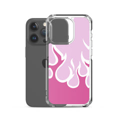 Pink Flames Clear Case