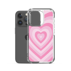 Pink Hearts Clear Case