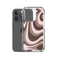 Brown Swirl Clear Case