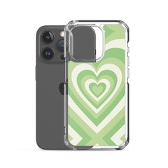 Green Heart Clear Case