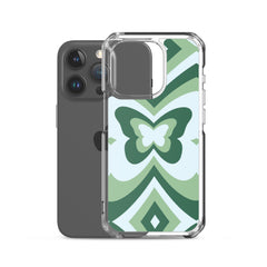 Green Butterfly Clear Case