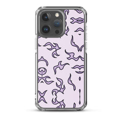 Purple Flame Clear Case