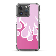 Pink Flames Clear Case