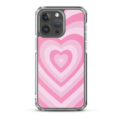 Pink Hearts Clear Case