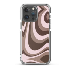 Brown Swirl Clear Case