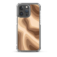 Brown Whirl Clear Case