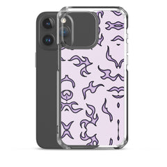 Purple Flame Clear Case