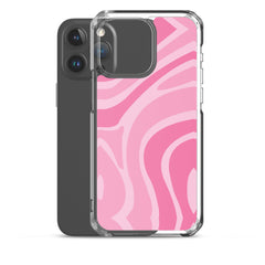 Pink Swirl Clear Case