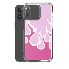 Pink Flames Clear Case