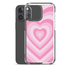 Pink Hearts Clear Case