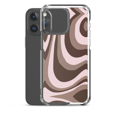 Brown Swirl Clear Case