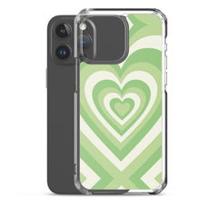 Green Heart Clear Case