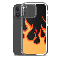 Orange Flames Clear Case