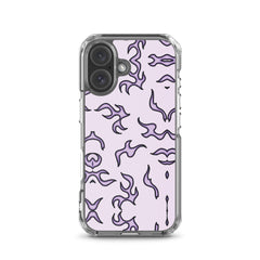 Purple Flame Clear Case