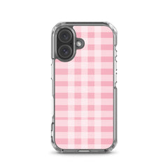 Pink Plaid Clear Case