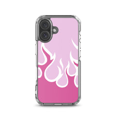 Pink Flames Clear Case