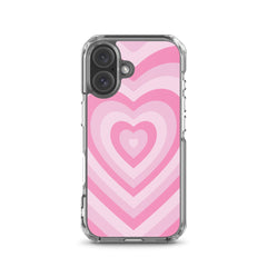 Pink Hearts Clear Case