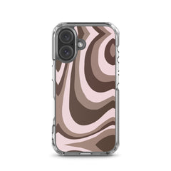 Brown Swirl Clear Case