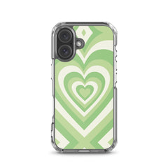 Green Heart Clear Case