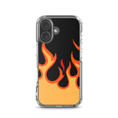 Orange Flames Clear Case