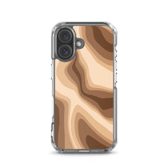 Brown Whirl Clear Case