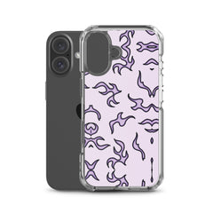 Purple Flame Clear Case