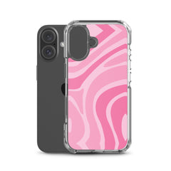 Pink Swirl Clear Case