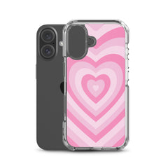 Pink Hearts Clear Case