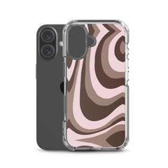 Brown Swirl Clear Case