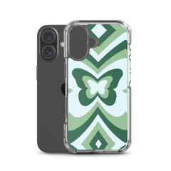 Green Butterfly Clear Case