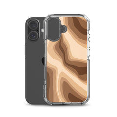 Brown Whirl Clear Case