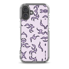 Purple Flame Clear Case