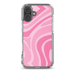 Pink Swirl Clear Case