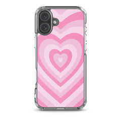 Pink Hearts Clear Case