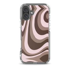 Brown Swirl Clear Case