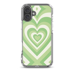 Green Heart Clear Case