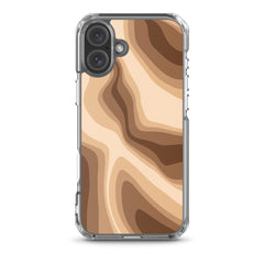 Brown Whirl Clear Case