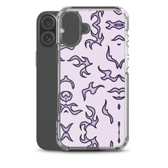 Purple Flame Clear Case