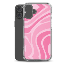 Pink Swirl Clear Case