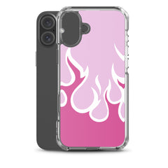 Pink Flames Clear Case