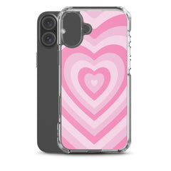 Pink Hearts Clear Case