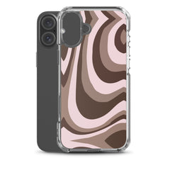 Brown Swirl Clear Case