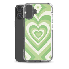 Green Heart Clear Case