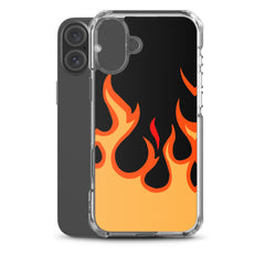 Orange Flames Clear Case