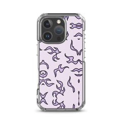 Purple Flame Clear Case