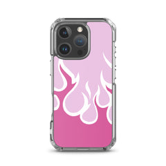 Pink Flames Clear Case