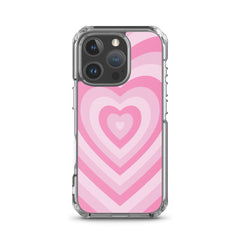 Pink Hearts Clear Case