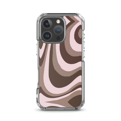 Brown Swirl Clear Case